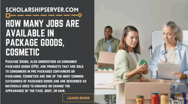 How Many Jobs Are Available In Package Goods/Cosmetic