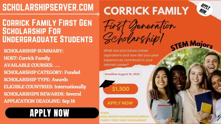 Corrick Family First Gen Scholarship