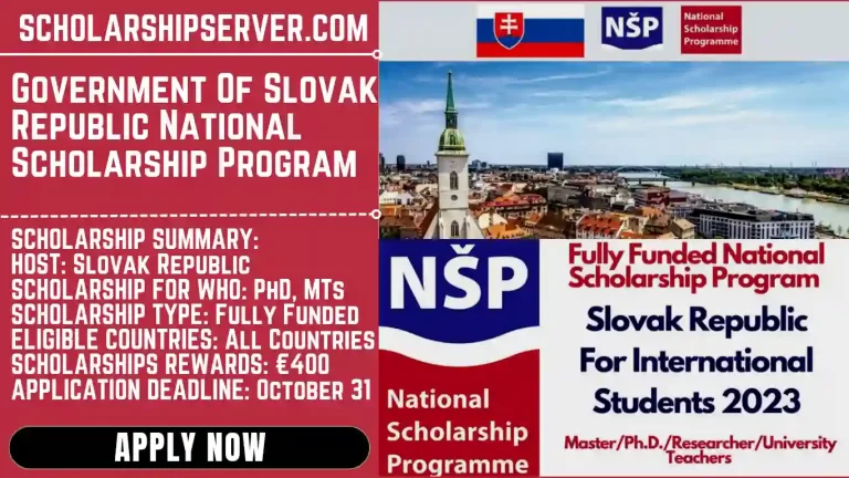 Government Of Slovak Republic National Scholarship