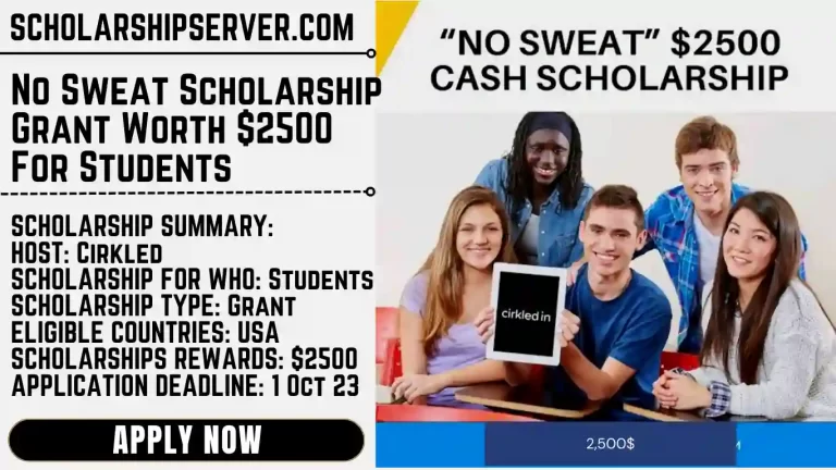 No Sweat Scholarship