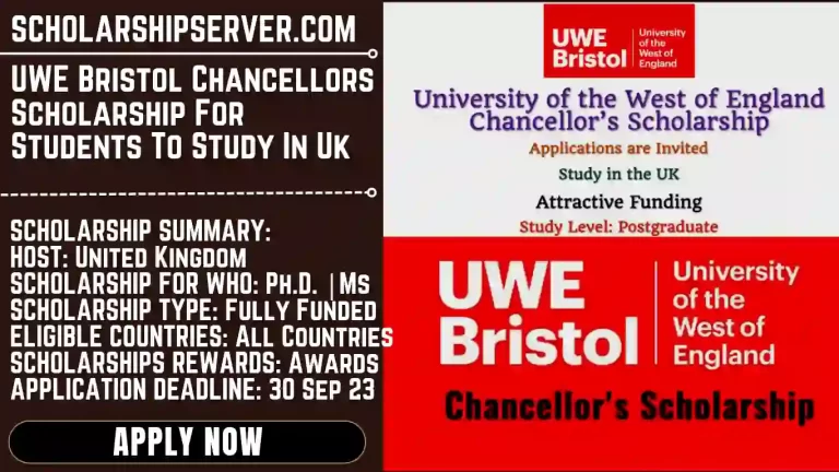 UWE Bristol Chancellors Scholarship