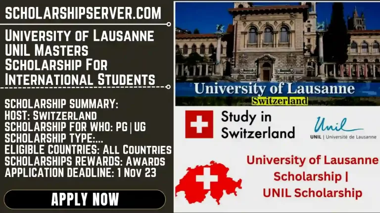 University of Lausanne UNIL Masters Scholarship