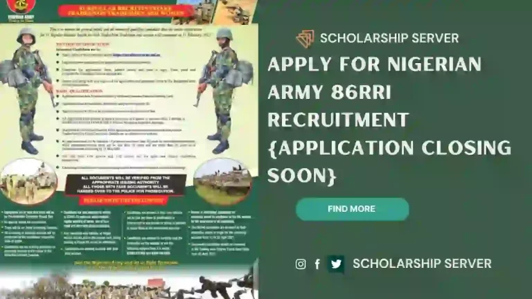 NIGERIAN ARMY 86RRI RECRUITMENT REQUIREMENTS IN 2024/2025:
